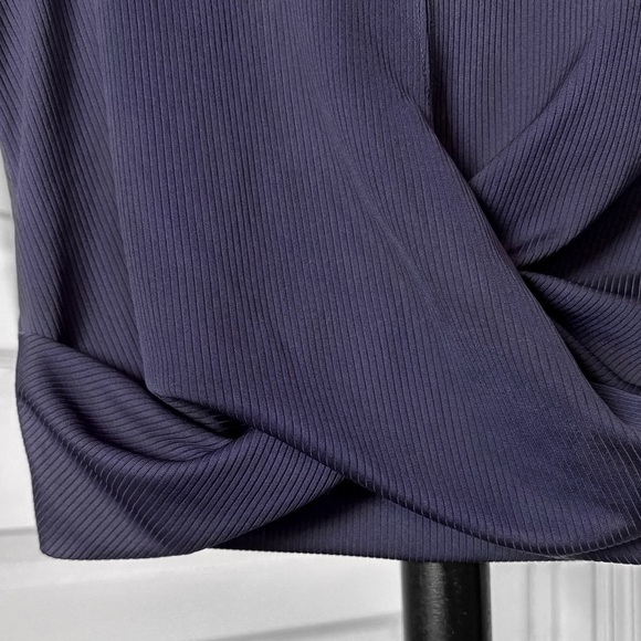 Nike Women’s Dri-FIT Twist Crop Tank Top Gridiron Dark Purple - Picture 6 of 11